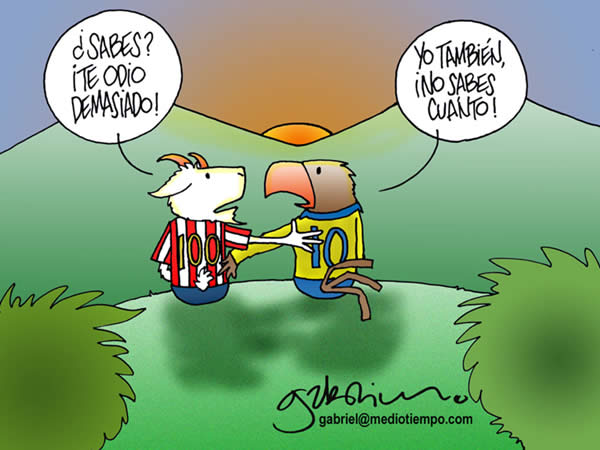 clsico chivas-america. chiva: sabes que? te odio demasiado. aguila: yo...