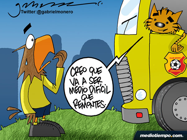 Con el camión atrás