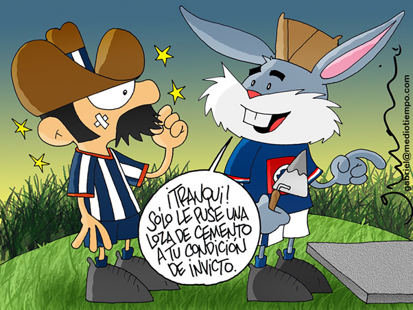 El Conejo del Azul le pone una loza de cemento a la condició