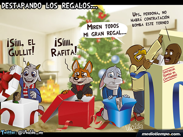 Destapando los regalos...