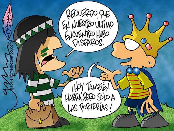 Disparos sí, balas no.