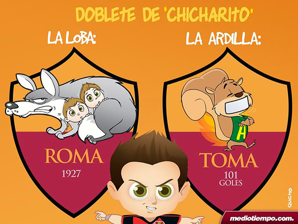 Doblete de Chicharito