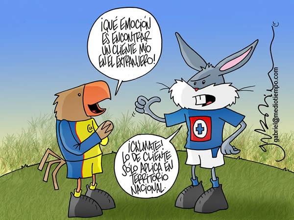 El Aguila dice: que emocion es encontrar un cliente mio en el extranjero!...