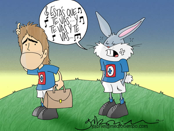 El Cruz Azul le dice al Chelito: estas que te vas, te vas y no te has ido....
