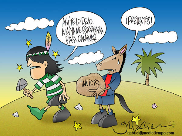 El Guerrero de Santos dice: ahí te lo dejo, ya me estorbaba para caminar. El...