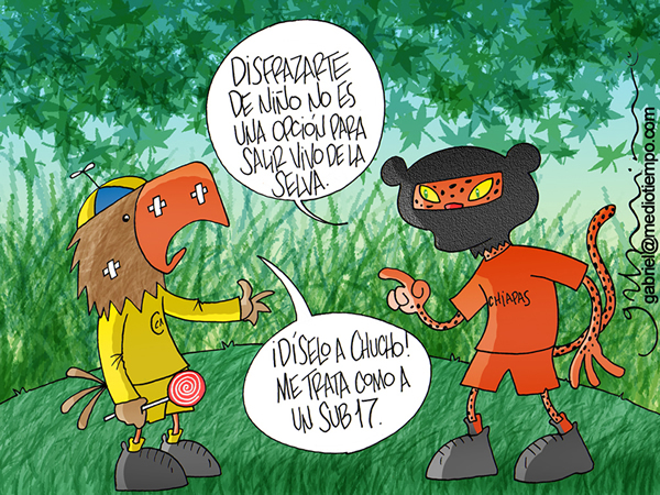 El Jaguar de Chiapas le dice al Águila: Disfrazarte de niño no es una opción...