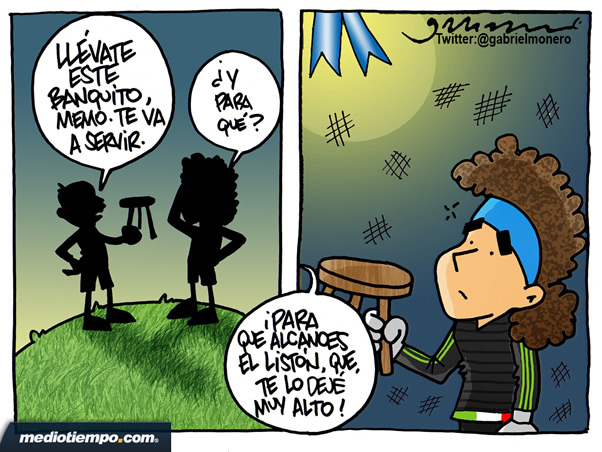 El listón arriba