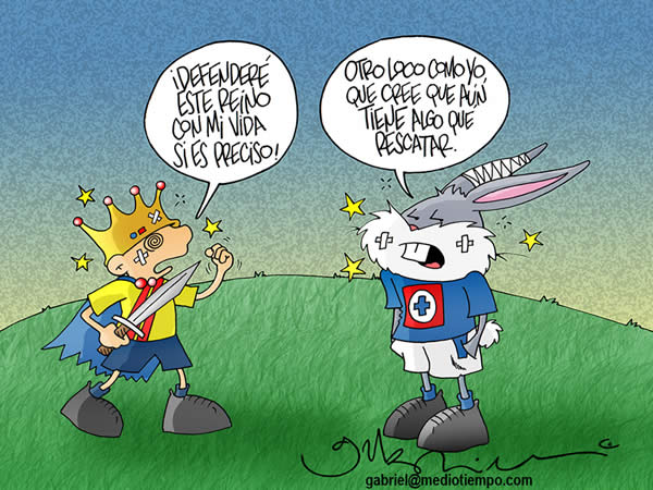 El Monarca dice: defenderé este reino con mi vida si es preciso. La Liebre...