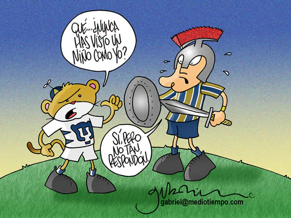 El Puma dice: que, nunca has visto un niño como yo? El Gladiador contesta:...