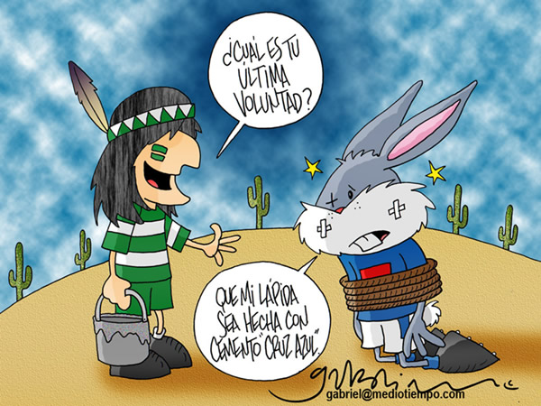 El Santo le pregunta al Conejo ¿Cuál es tu última voluntad? El Santo le...