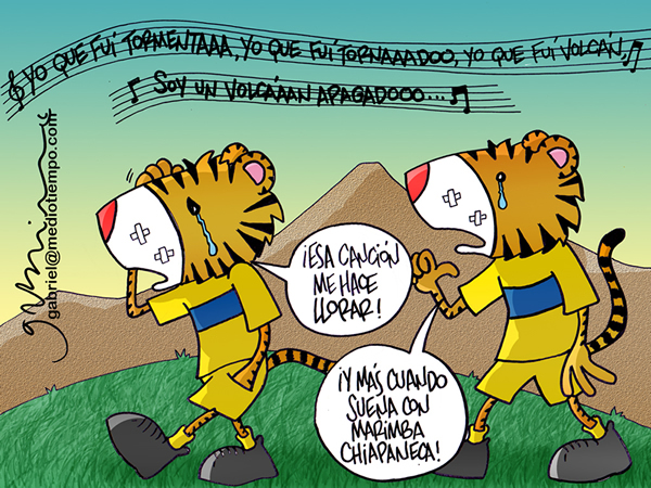 El Tigre llora tras su derrota con Jaguares en el Volcán en partido de la...