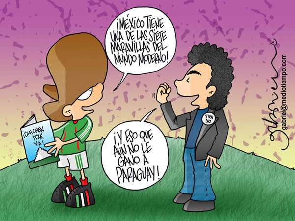 El Tri comenta: Mexico tiene una de las siete maravillas del mundo moderno....