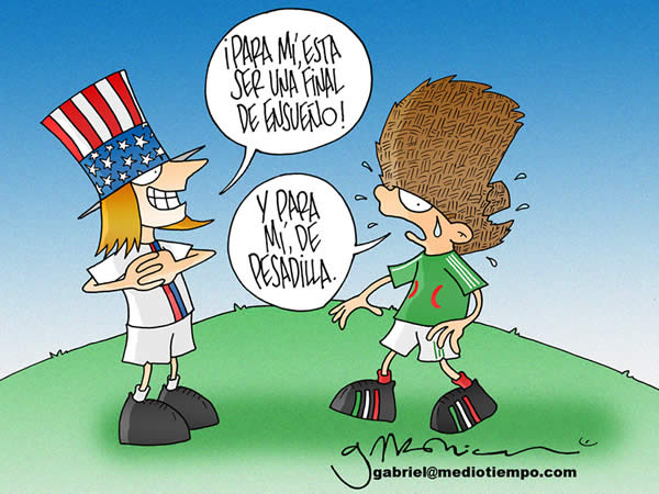 Estados Unidos dice: Para mi esta ser una Final de ensuenio. El Tri dice: Y...