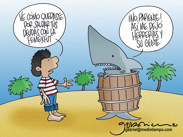 Herrerias y su gente desvisten al Tiburon Herrerias y su gente desvisten al...