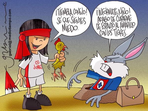 El Indio le dice al Conejo de Cruz Azul que presiente su miedo. El Conejo le...