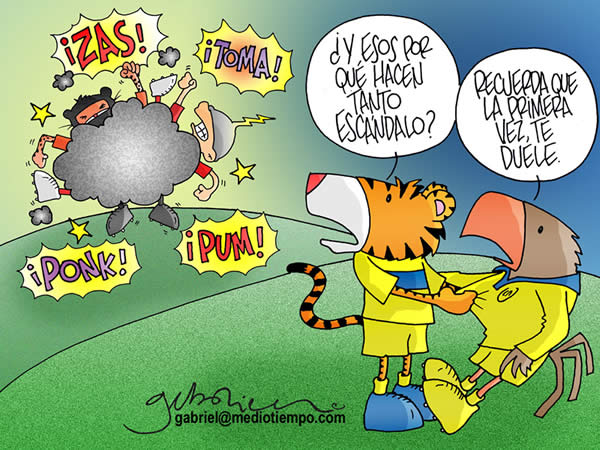 jaguares y necaxa se pelean con todo en la final del interliga. el tigre le...