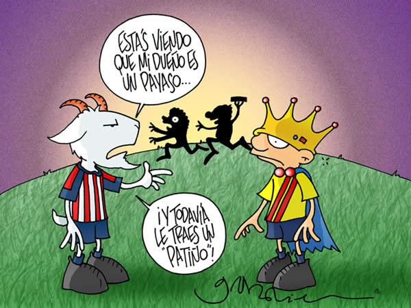 La Chiva dice a Morelia: estas viendo que mi dueño es un payaso y todavia le...