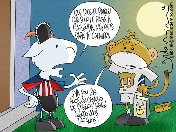 La Chiva le dice al Puma que no le dará su calaverita en el Día de Muertos....