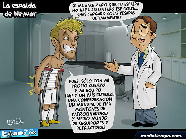 La espalda de Neymar no aguantó más