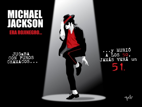 Michael Jackson era rojinegro...