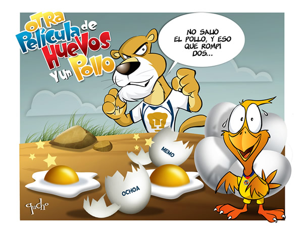 Otra Película de huevos y un pollo, El puma dice: No salió el pollo, y eso...