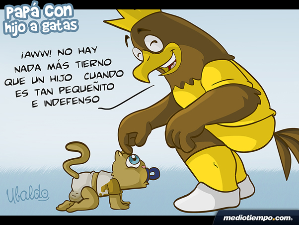 Papá Águila con su hijito