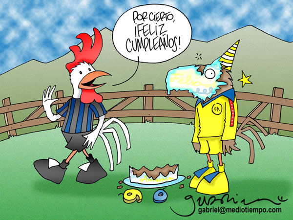 queretaro 1-0 america. gallos: por cierto, feliz cumpleaños. queretaro 1-0...