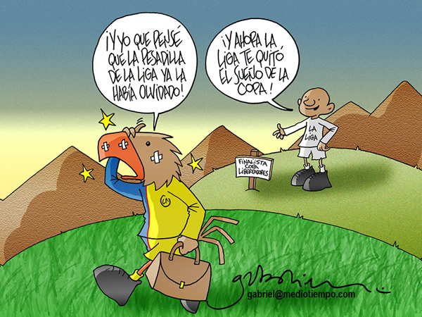 Semifinalista de la Copa Libertadores, Quito. Pierde el América...
