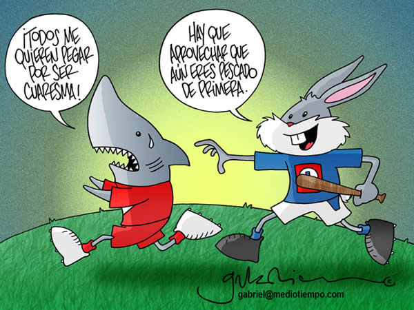 El Tiburon huye: todos me quieren pegar por ser cuaresma! Cruz Azul lo...