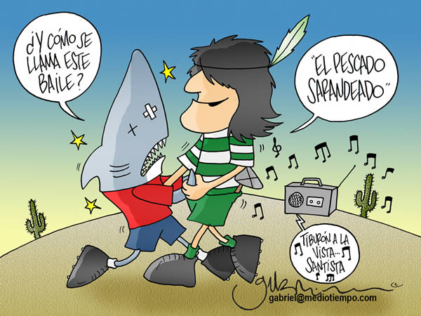 A Veracruz le toco bailar el pescado sarandeado con los Guerreros del Santos...