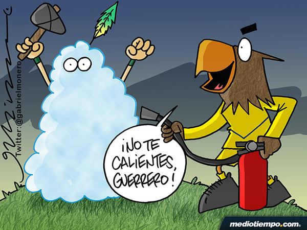 Víctima del extintor