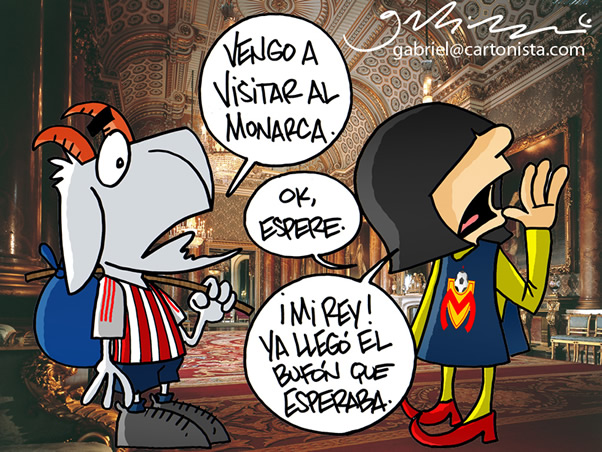Visitando al monarca