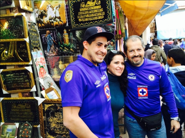 Aficionados de Cruz Azul hicieron el viaje hasta Marruecos.