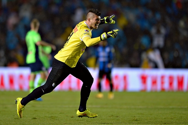 Así festejó Volpi el gol que momentáneamente los puso arriba.