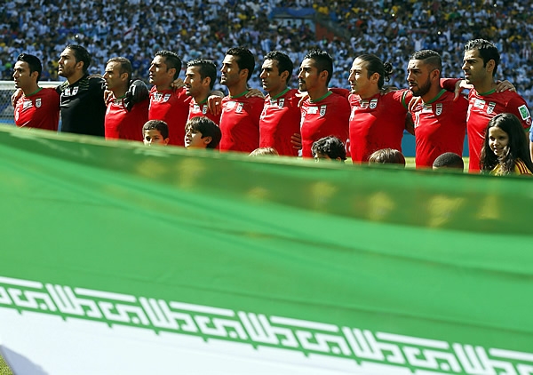 Así luce Irán minutos antes de comenzar el encuentro.