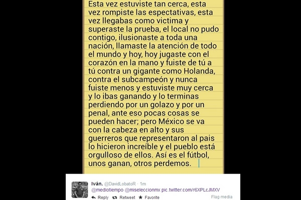 Bienvenida Tricolor.