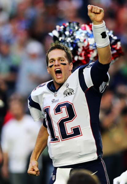Brady, alentando a sus compañeros.