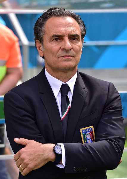 Cesare Prandelli, el Director Técnico de la Selección Italiana.