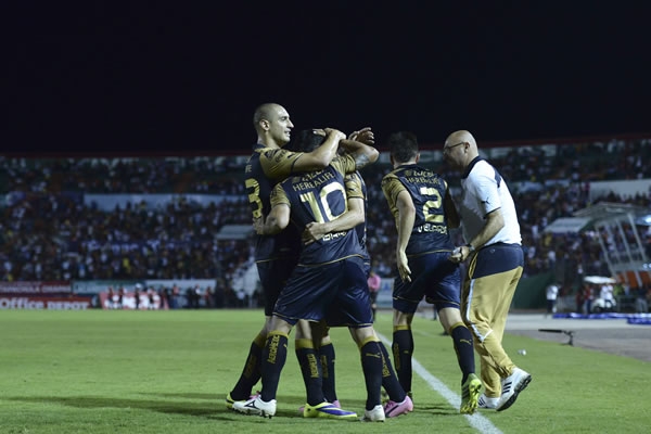 Chiapas 1-1 Pumas, los universitarios están con vida.