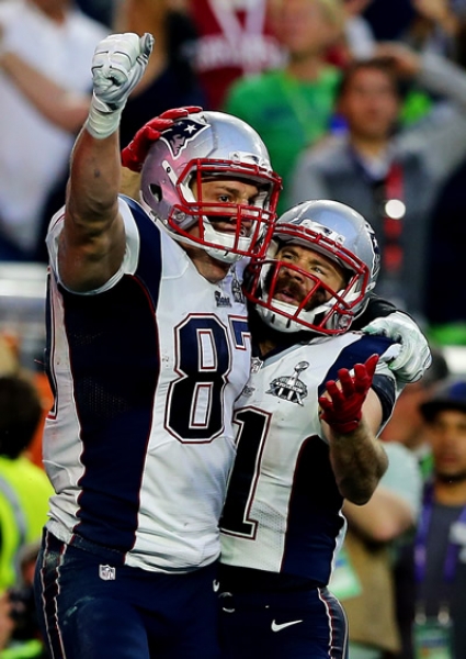 Con el TD de Gronkowski los Pats se fue arriba en el marcador.