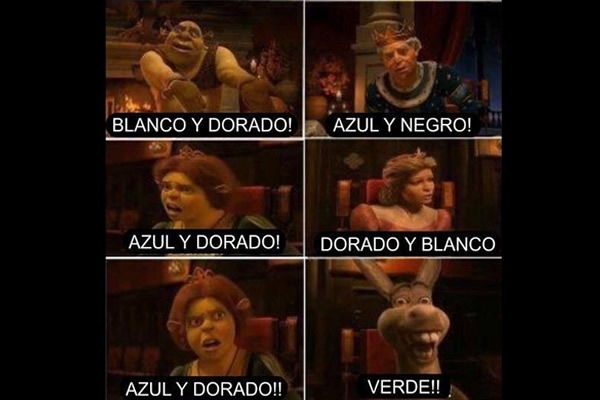 ¿De qué color ves el vestido?