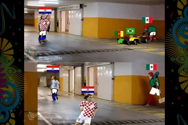 El duelo México-Croacia se calentó bastante.