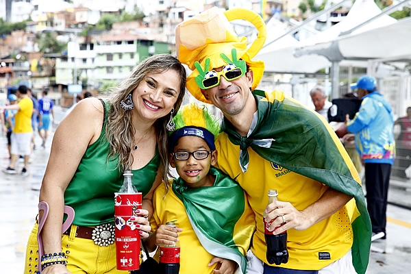En Brasil los aficionados no se quieren perder ningún partido.