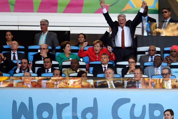 En las tribunas, los alemanes apoyaron en todo momento.