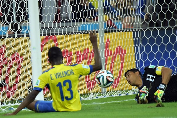 Enner Valencia marcó el empate para Ecuador.