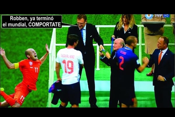 La gente se metió con Robben hasta el juego por el tercer lugar.