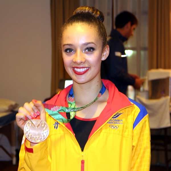 La gimnasta colombiana, Lina Dussan. 