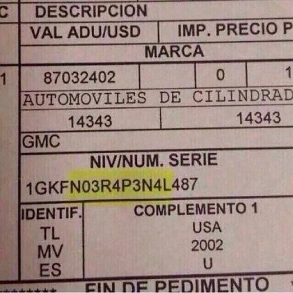 Hasta en esta tarjeta de circulación apareció la frase: no era penal.