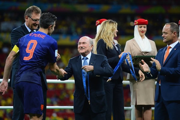 Joseph Blatter entregó los reconocimientos al tercer lugar.