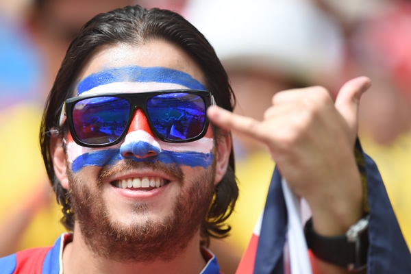La afición de Costa Rica se prepara para el duelo.